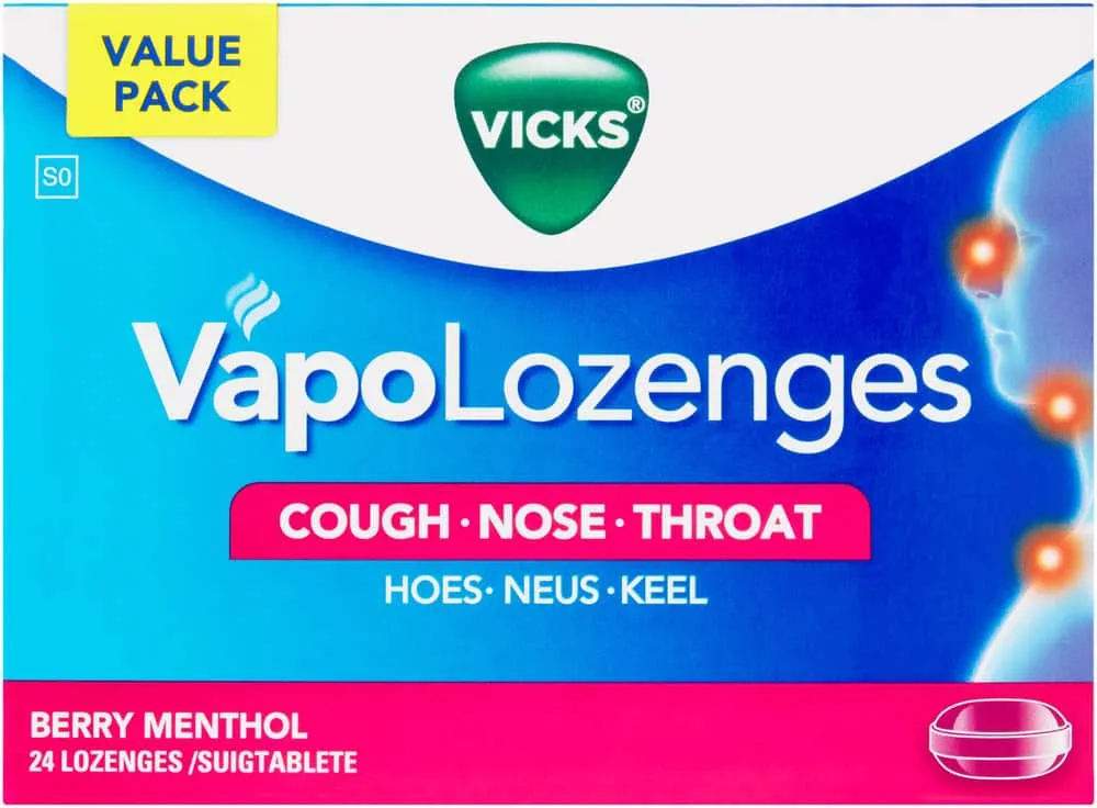 Vicks VapoLozenges Berry Menthol Lozenges 24s