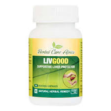 Front of HerbalCare Africa LivGood Capsules 60 bottle