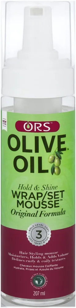 ORS Olive Oil Hold & Shine Wrap/Set Mousse 207ml