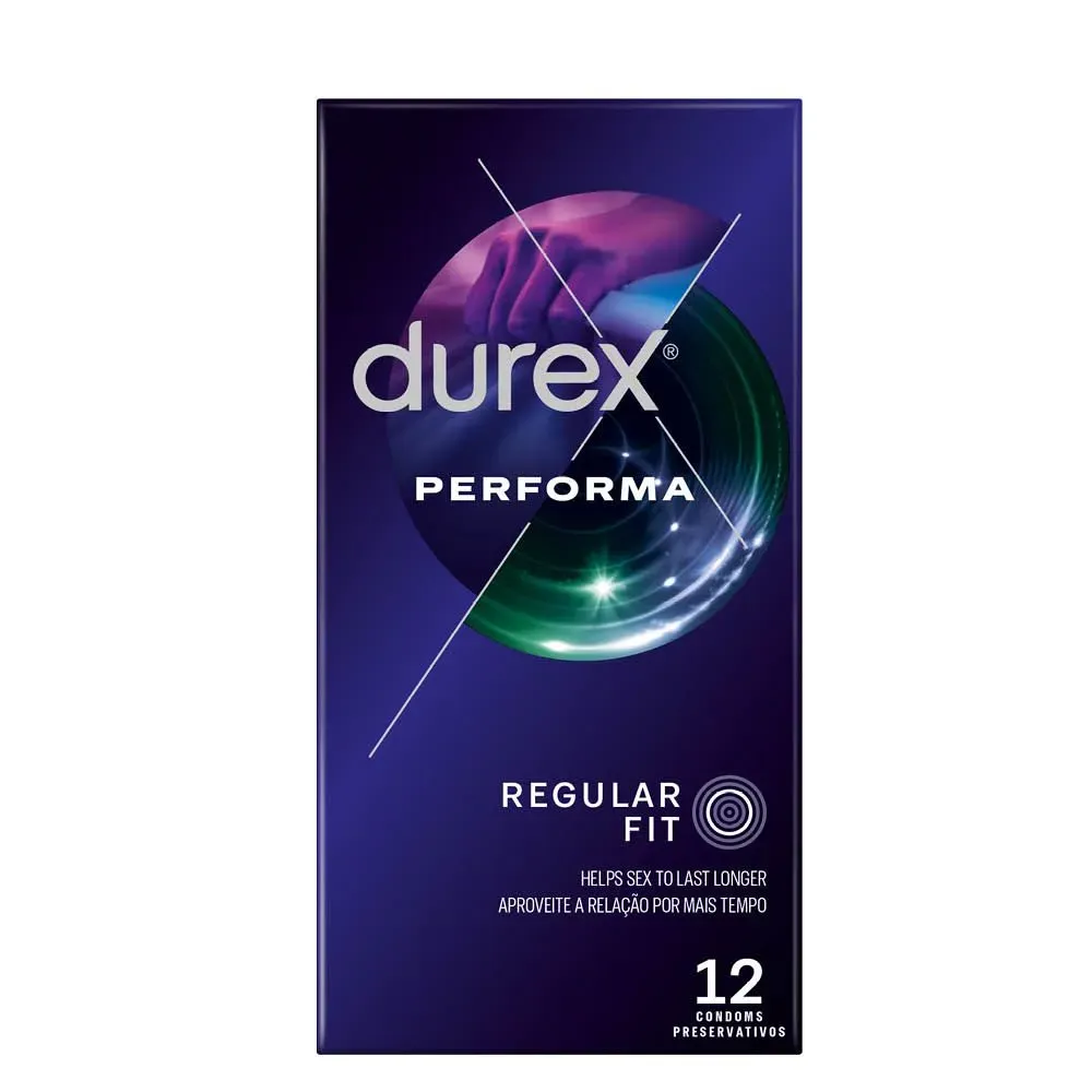 Front of Durex Performa Regular Fit Condoms 12's box
