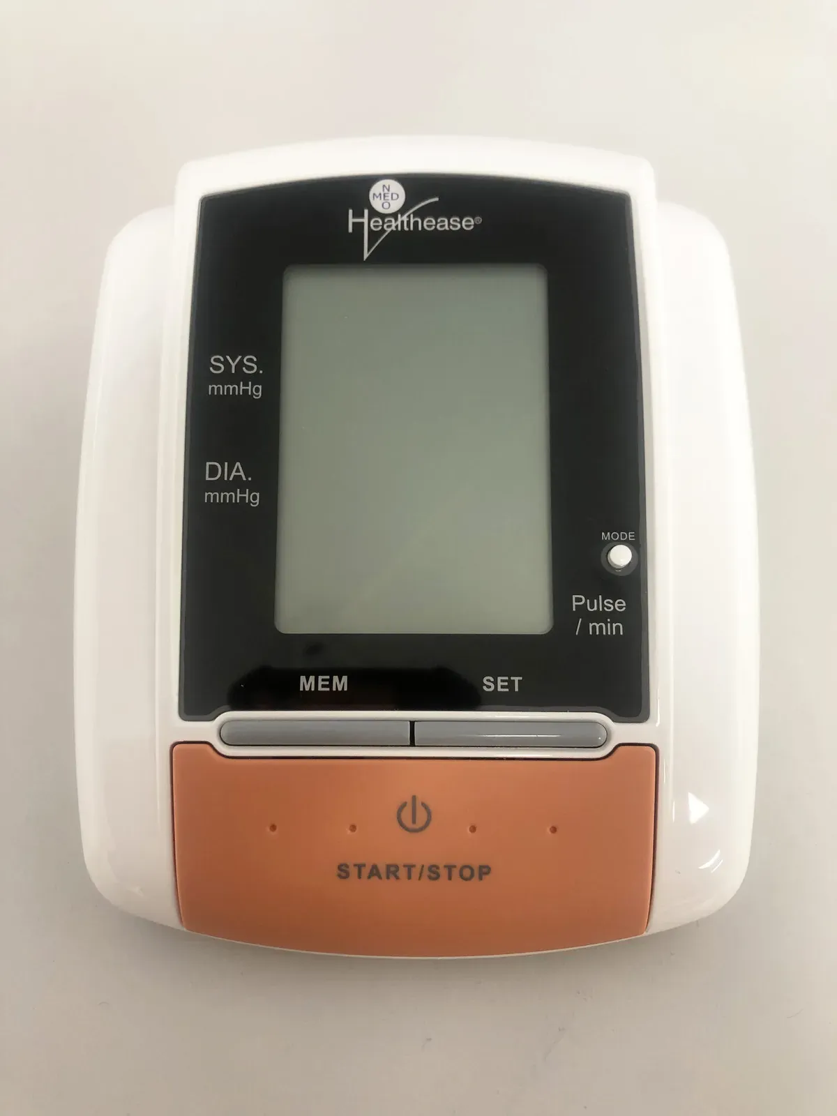 Front view of Healthease Digital Blood Pressure Monitor unit