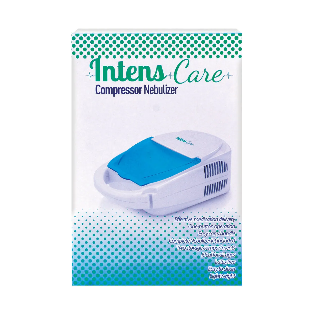 Front of Intens Care Compressor Nebulizer box, 1 unit