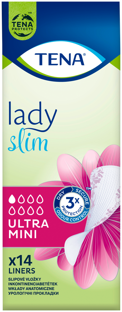 TENA Lady Ultra Mini Slim Incontinence Liners 14pk