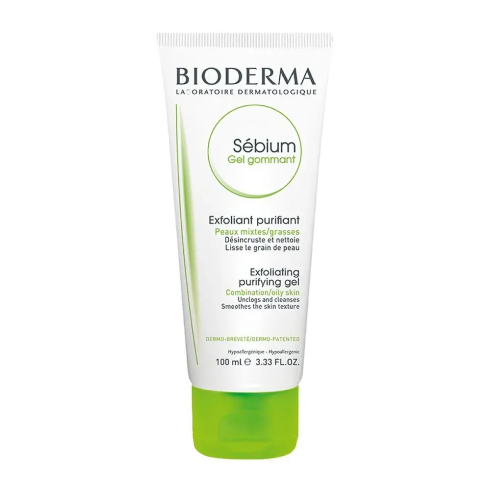 Front of Bioderma Sebium Exfoliating Purifying Gel 100 ml tube