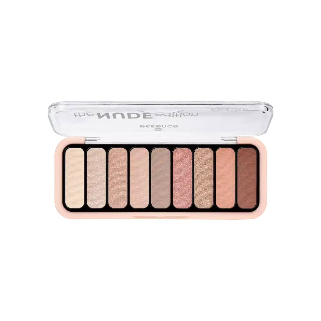 Open Essence The Nude Edition eyeshadow palette 10 shades on white background