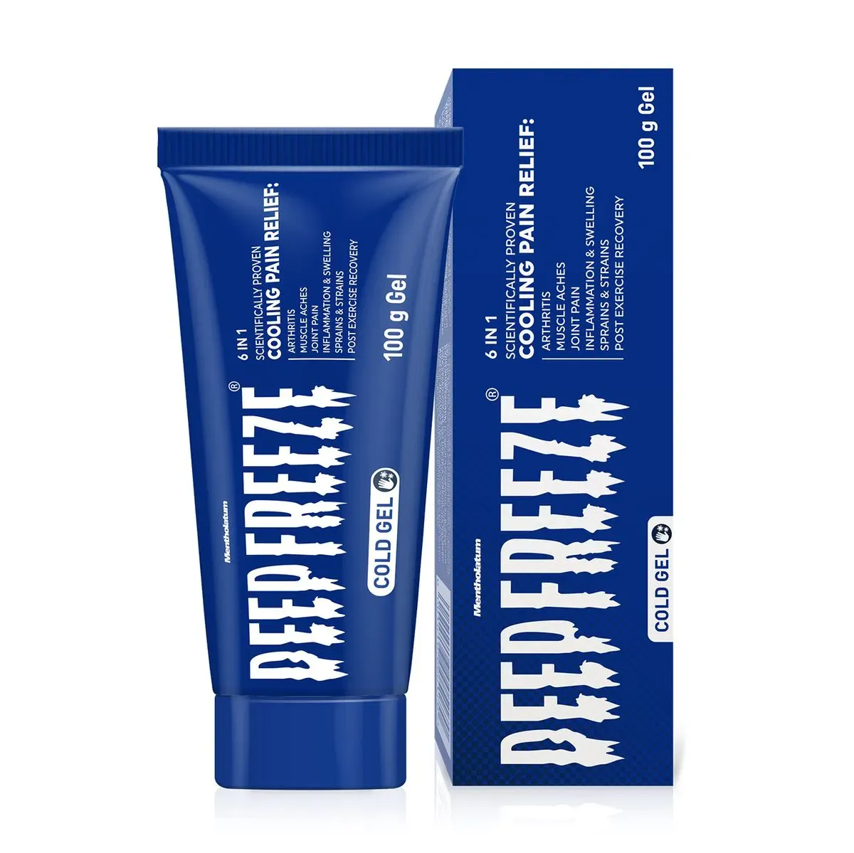 Deep Freeze Cold Gel 100 g tube and box front view