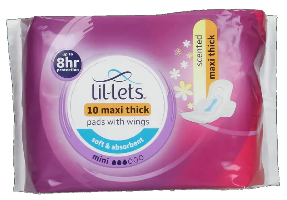 Lil-lets Mini Maxi Thick Pads with Wings 10s