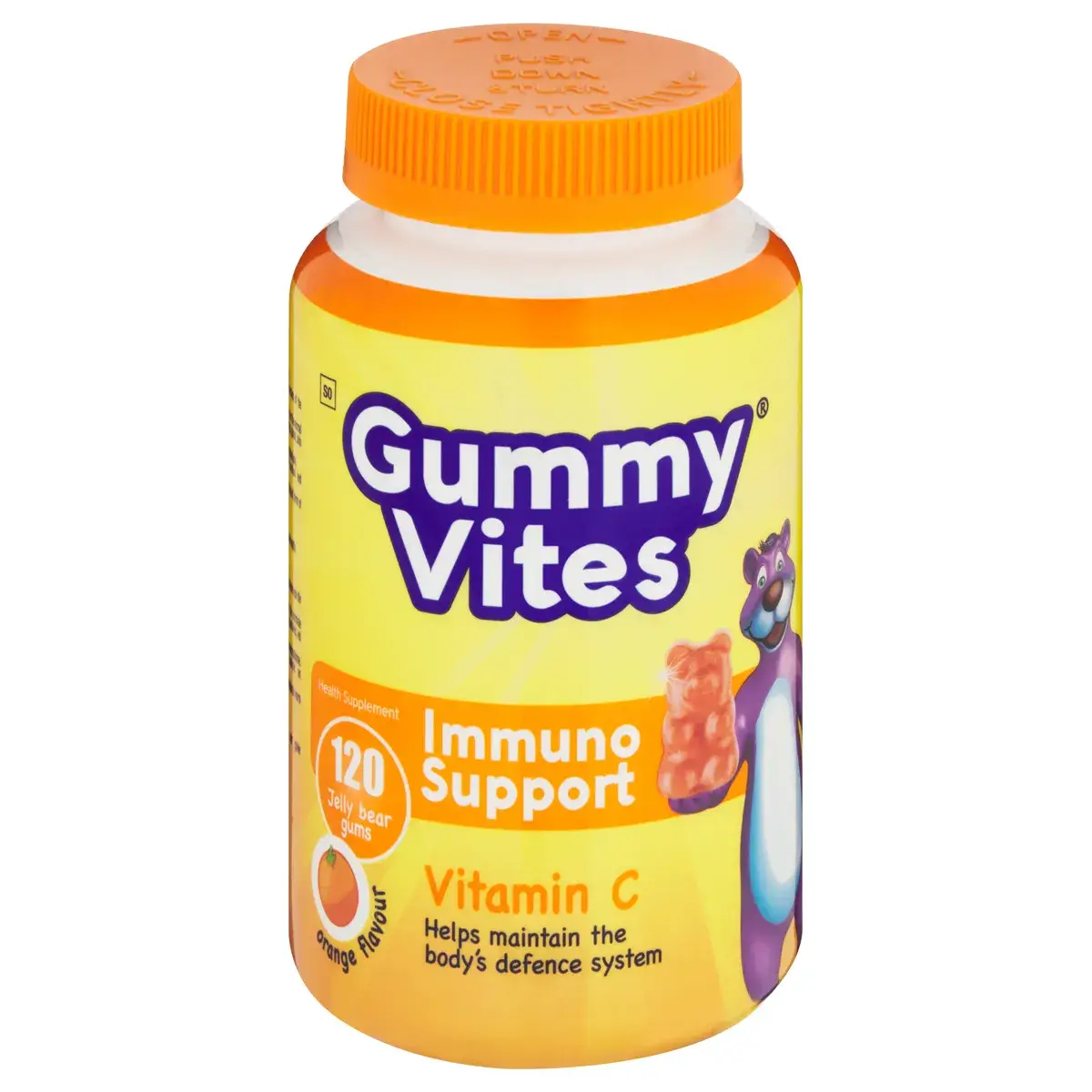 Front of Adcock Ingram Gummy Vites Vitamin C 120 gummies bottle on white background
