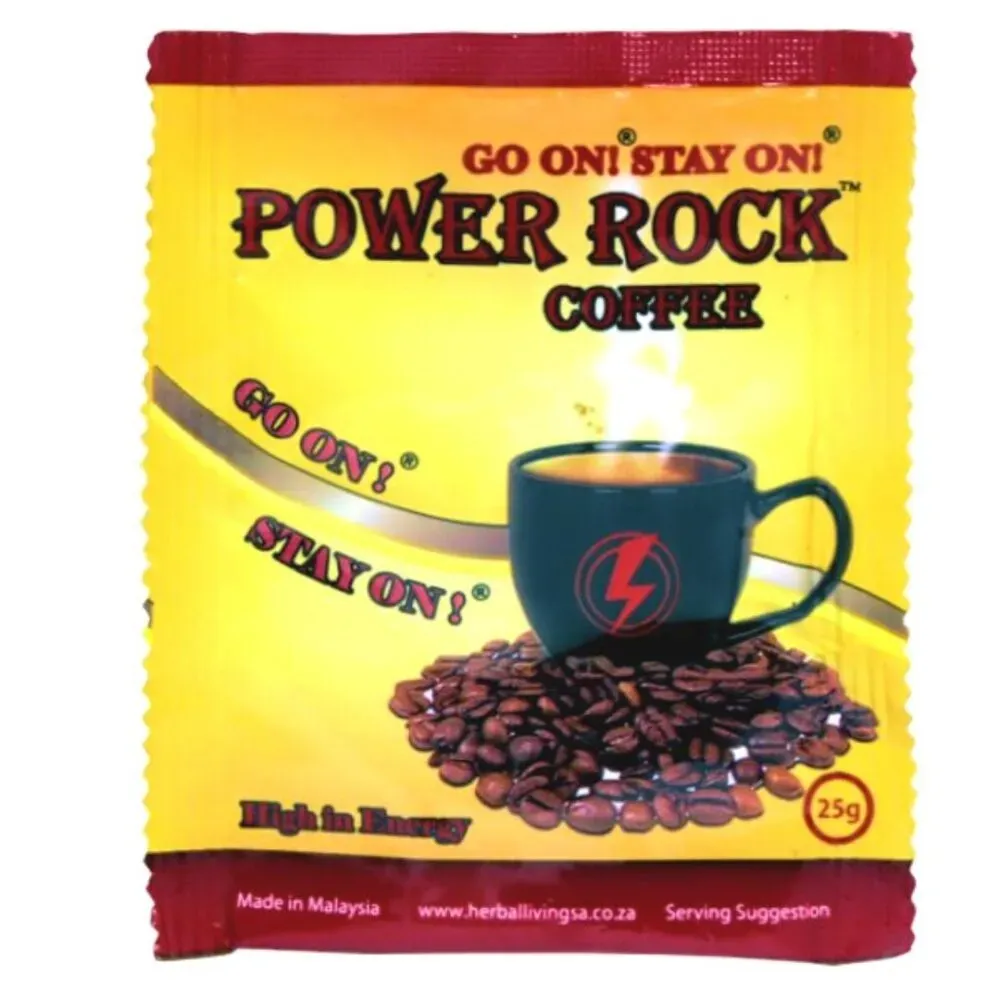 Front of Power Rock Coffee sachet 25 g