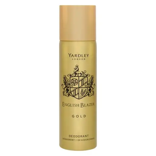 Front of Yardley English Blazer Gold 125ml deodorant can