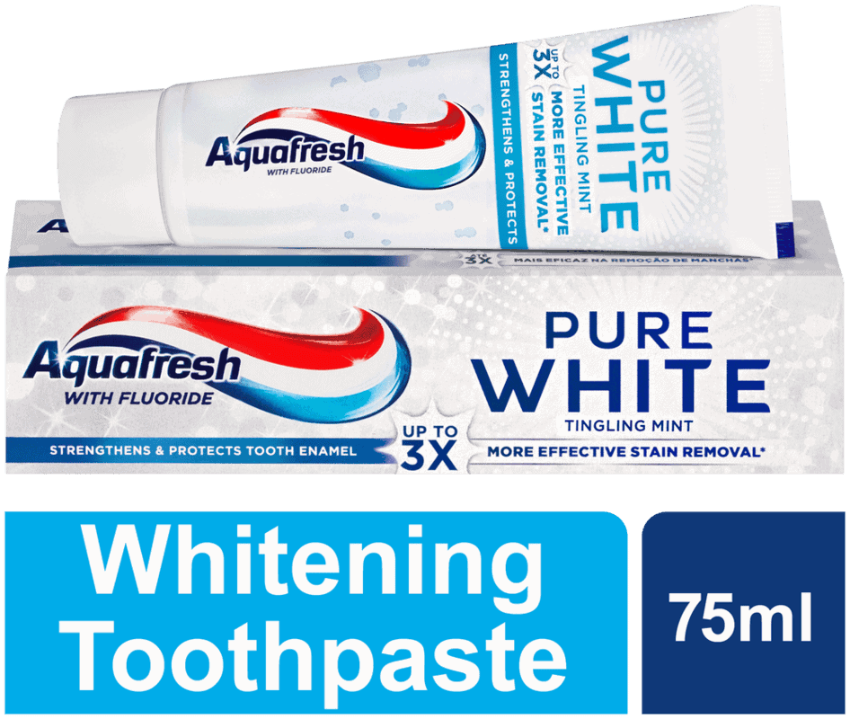 Aquafresh Pure White Tingling Mint Toothpaste 75ml