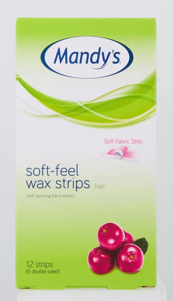 Mandy's Soft-Feel Wax Strips for Legs 12pk