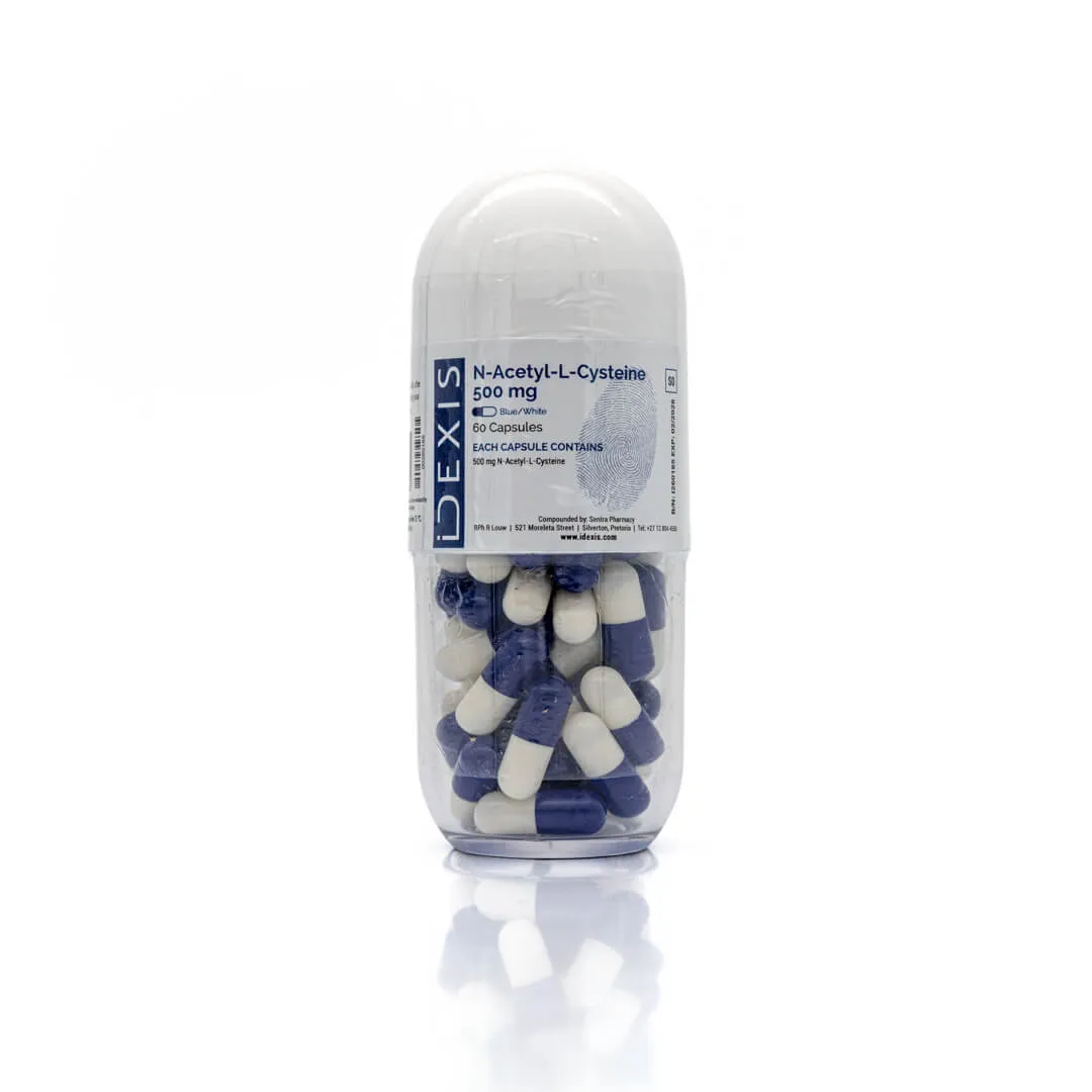 Front of Idexis N-Acetyl-L-Cysteine 500mg 60 Capsules bottle