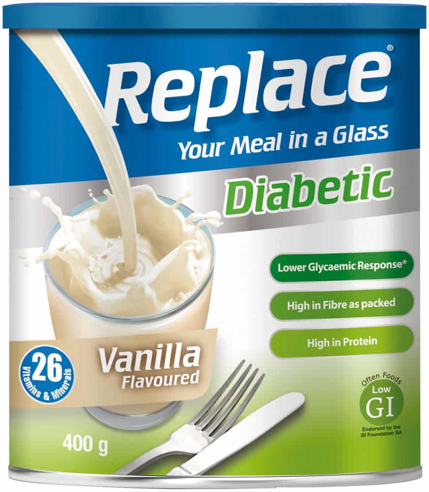 Replace Diabetic Vanilla Flavoured Meal Replacement 400g