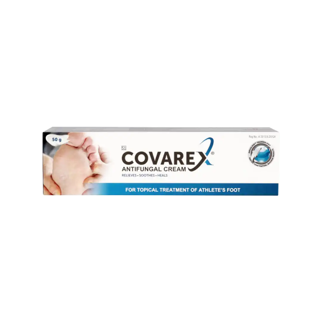 Front of Covarex Antifungal Cream 50 g carton