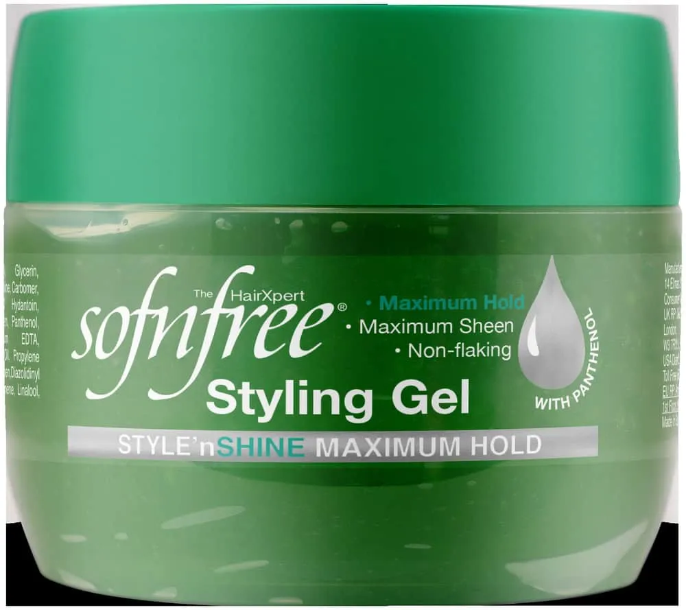 Sofnfree Style 'n Shine Maximum Hold Styling Gel 250ml