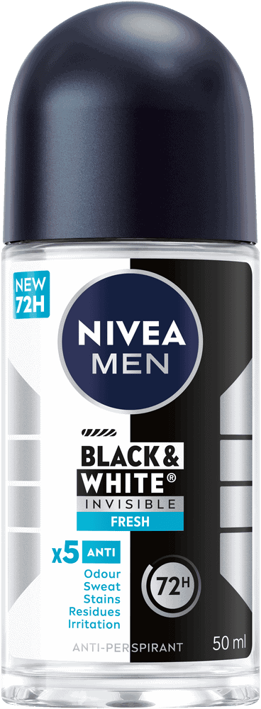 Nivea MEN Fresh Black & White Invisible Anti-Perspirant Roll-On 50ml