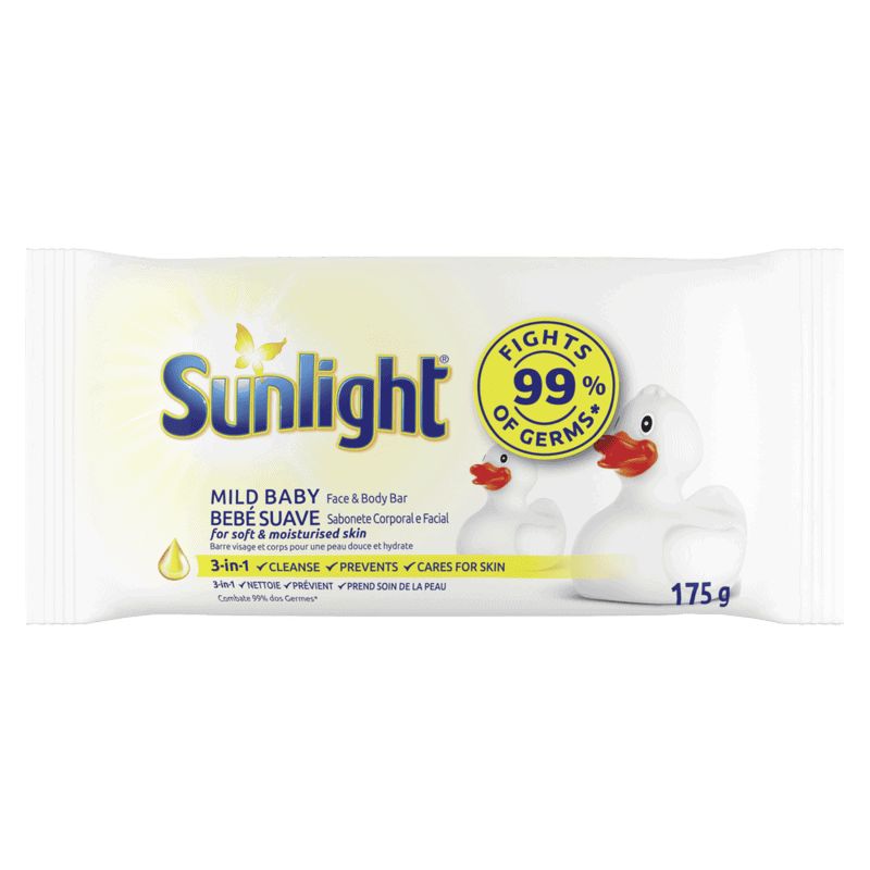 Sunlight Mild Baby Cleansing Face and Body Bar Soap 175g