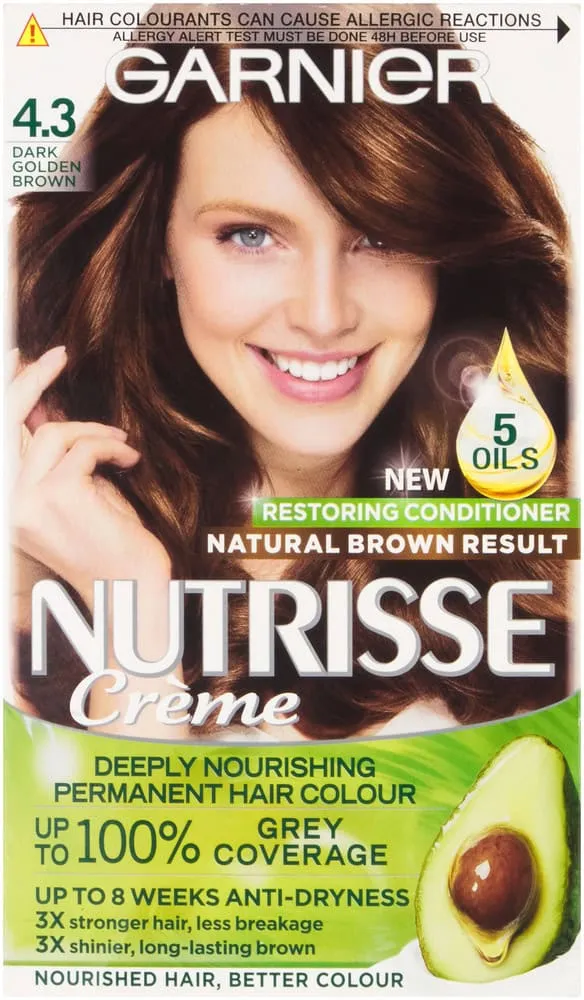Garnier Nutrisse Ultra Crème Dark Golden Brown Permanent Hair Colour 1s