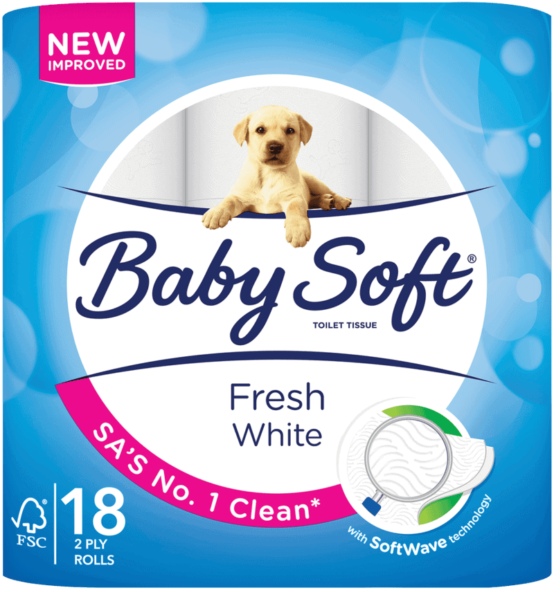 Baby Soft 2 Ply Fresh White Toilet Paper Rolls 18pk