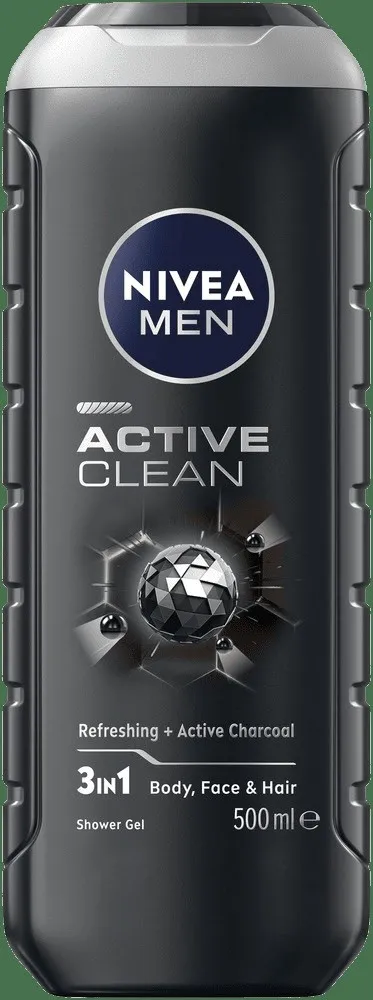 Nivea MEN Active Clean 3-In-1 Shower Gel 500ml