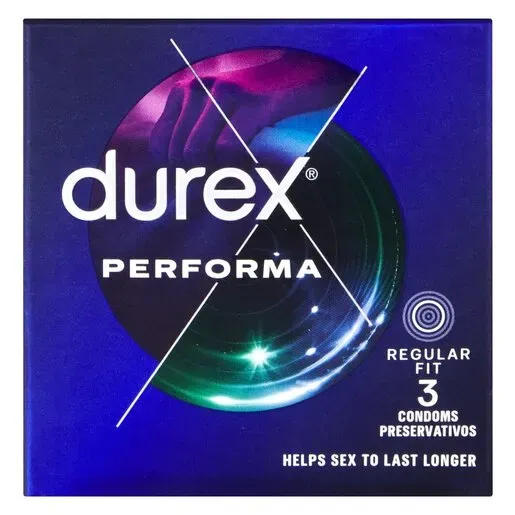 Front of Durex Performa Regular Fit 3 condoms box