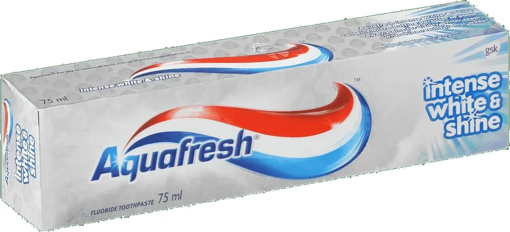 Aquafresh Intense White & Shine Fluoride Toothpaste 75ml