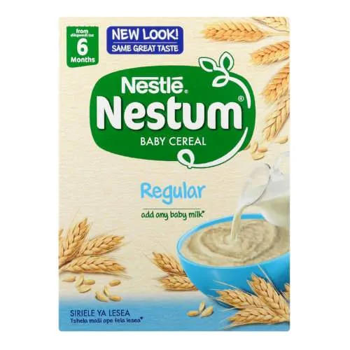 Front of Nestlé Nestum Regular Baby Cereal, From 6 Months, 500g box