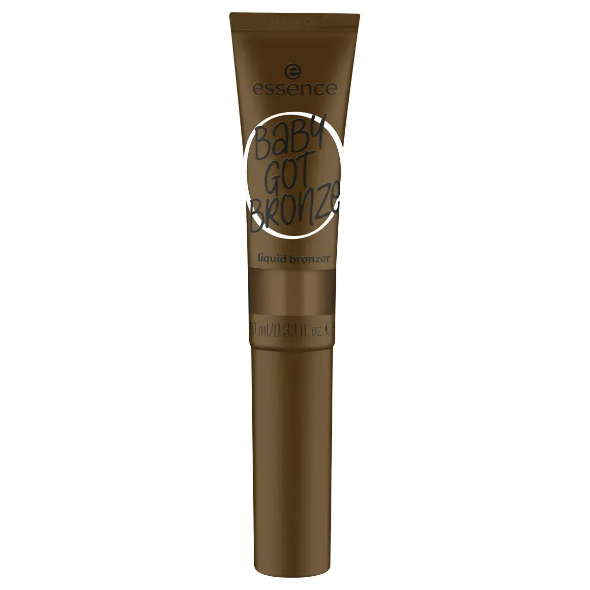 Front of Essence Baby Got Bronze Liquid Bronzer tube on white background