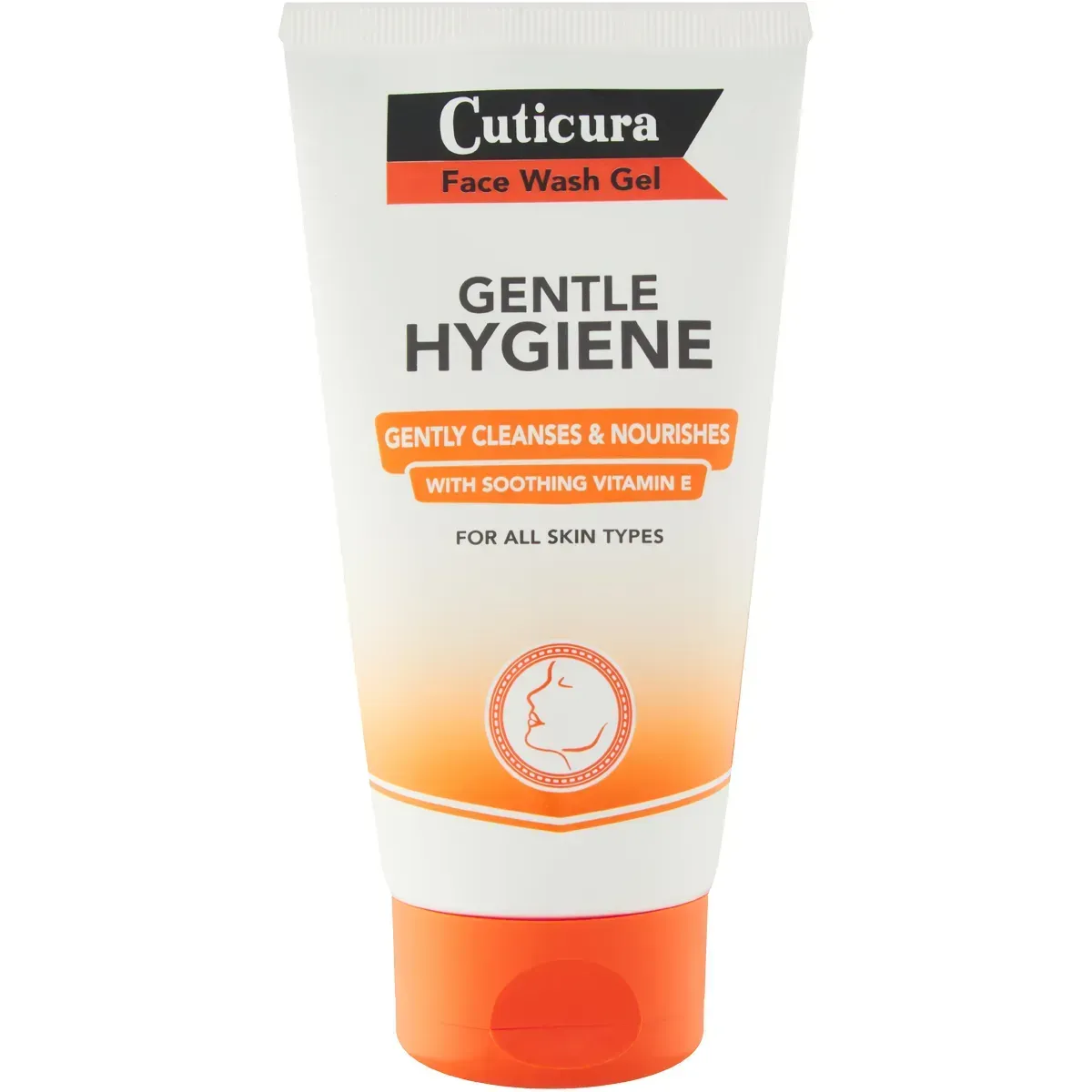 Front of Cuticura Gentle Hygiene Face Wash Gel 150 ml tube, high resolution