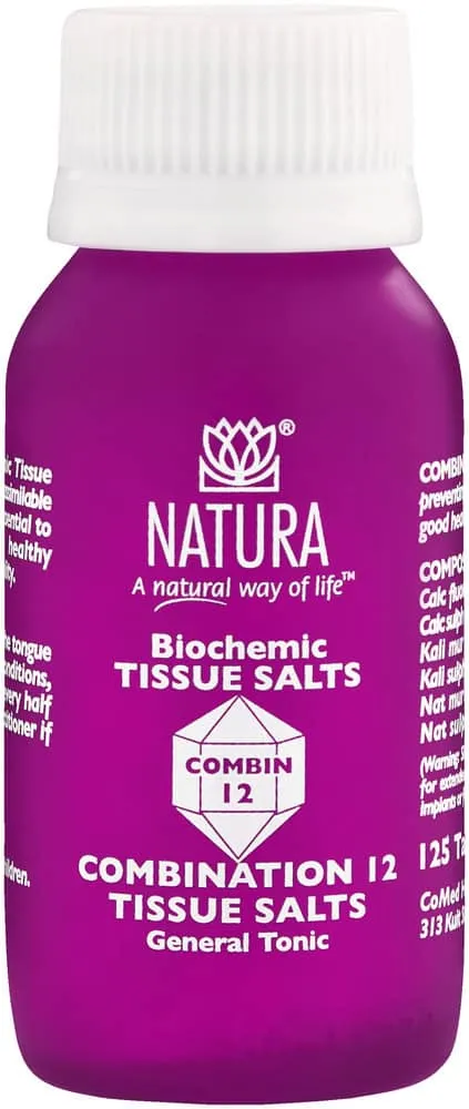 Natura Combination 12 Biochemic Tissue Salt Tablets 125pk