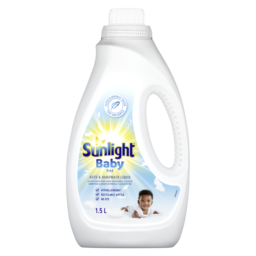 Sunlight Baby Gentle Baby Auto and Hand Washing Liquid Detergent 1.5L