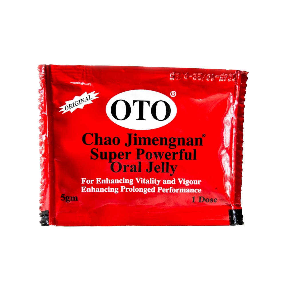 Front of OTO Chao Jimengnan Super Powerful Oral Jelly sachet, 1 dose 5gm