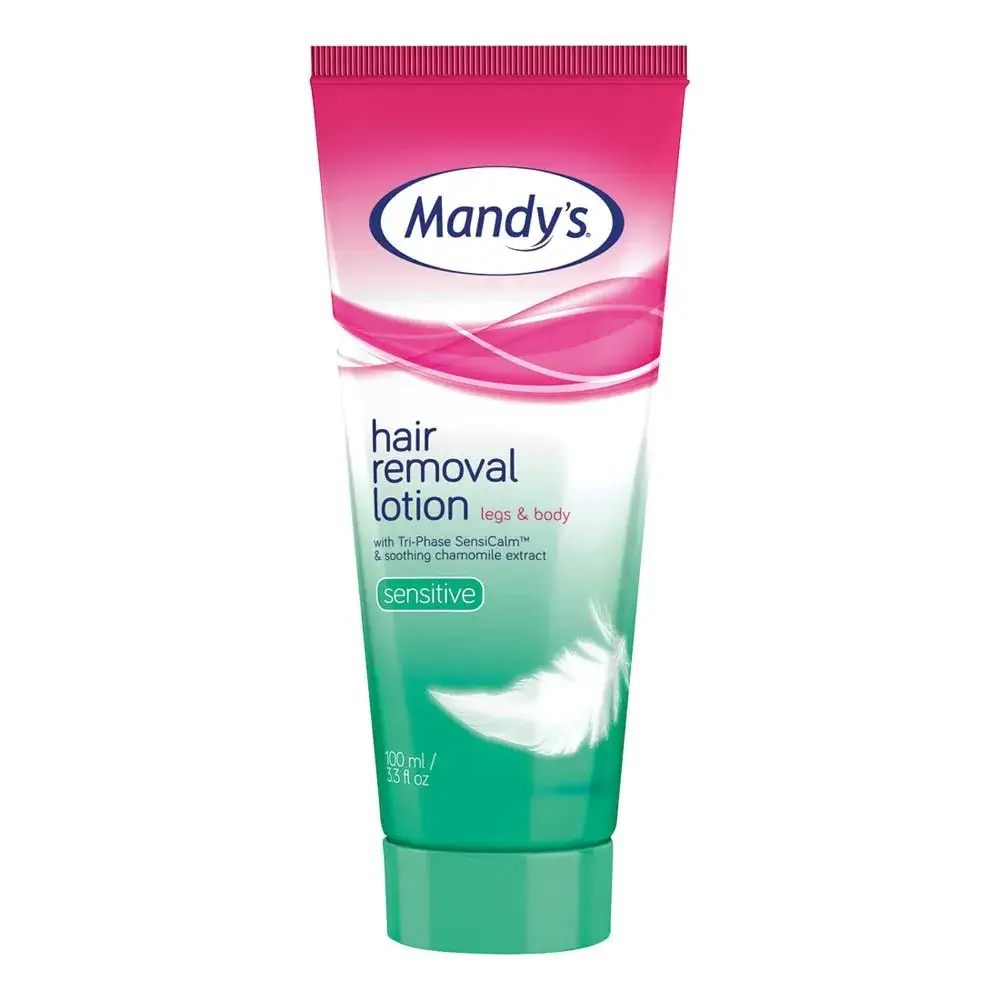 Front of Mandy's Hair Removal Lotion Sensitive 100 ml tube