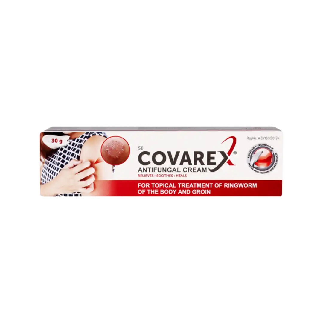 Front of Covarex Antifungal Cream, 30 g carton