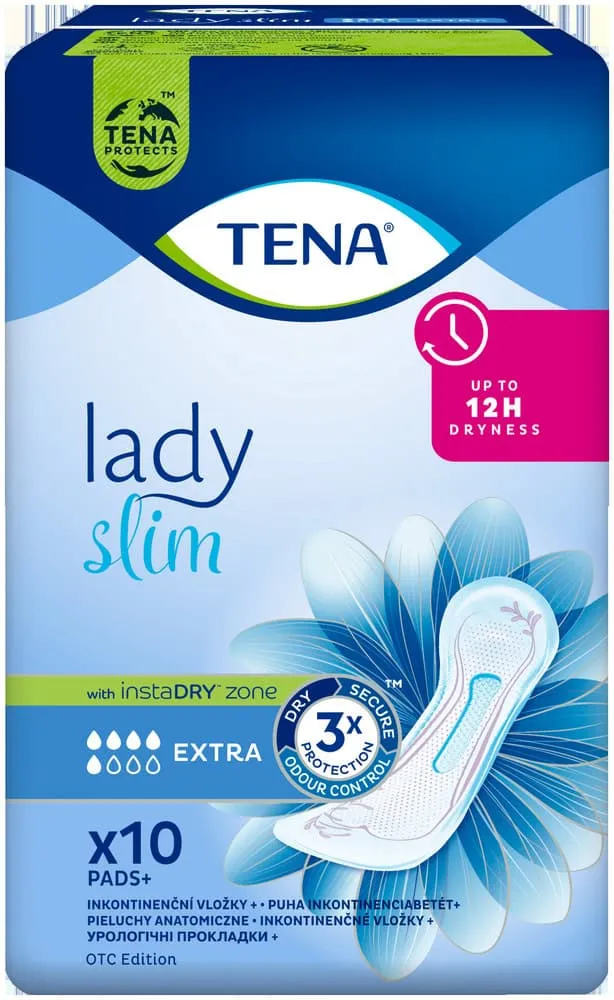 TENA Lady Extra Slim Adult Incontinence Pads 10pk