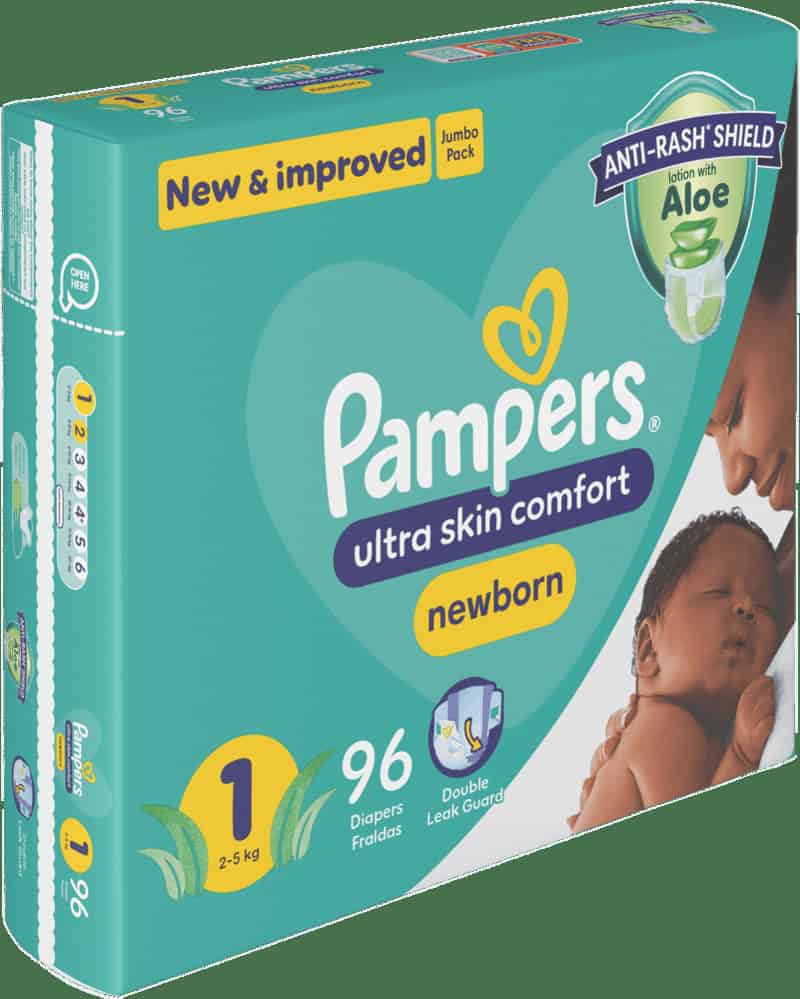 Pampers Size 1 Disposable Nappies 96pk