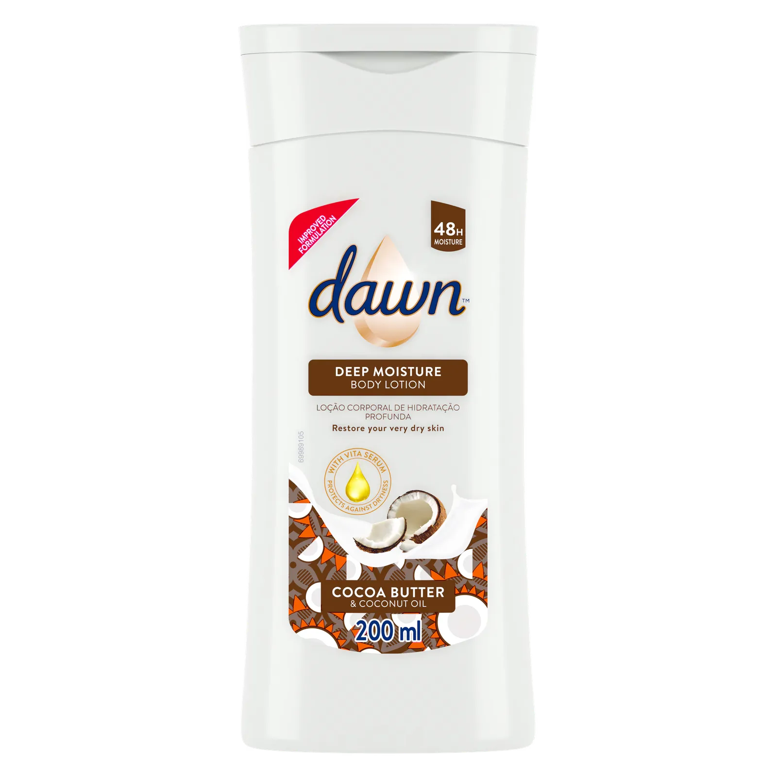 Front of Dawn Deep Moisture Body Lotion Cocoa Butter & Coconut Oil 200ml bottle