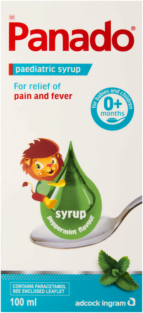 Panado Peppermint Flavour Paediatric Syrup 100ml
