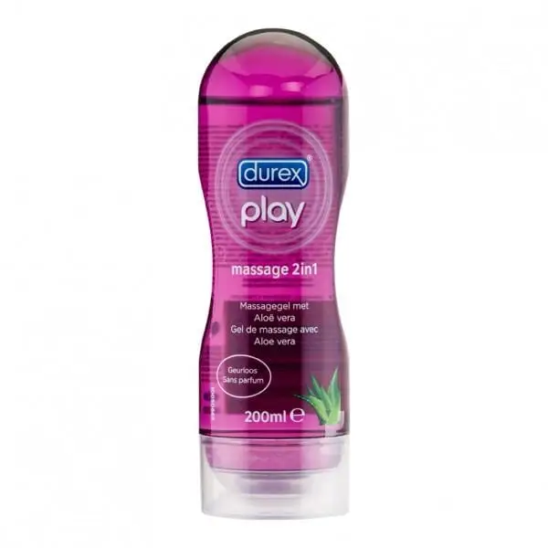 Front of Durex Play 2in1 Massage & Lube Aloe Vera 200 ml bottle