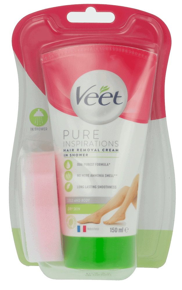 Veet Pure Inspirations In Shower Hair Removal Cream for Dry Skin 150ml