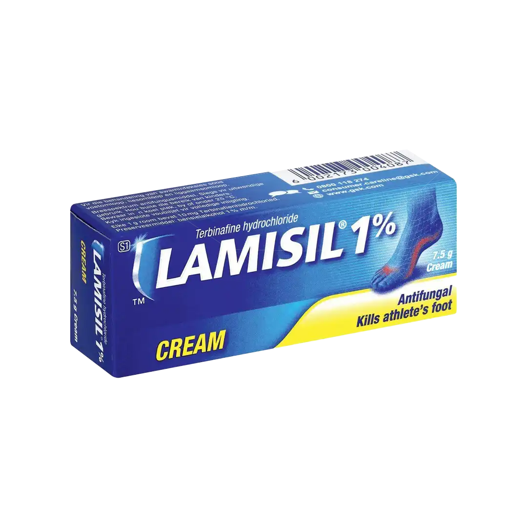 Front of Lamisil 1% Cream 7.5g carton