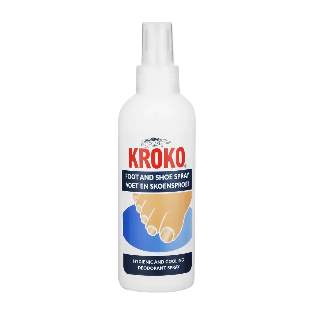 Front of Kroko Foot and Shoe Spray 100 ml bottle on white background