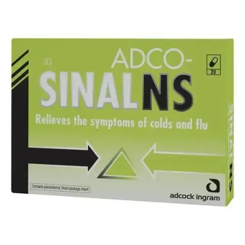 Front of ADCO-Sinal NS Capsules 20 pack