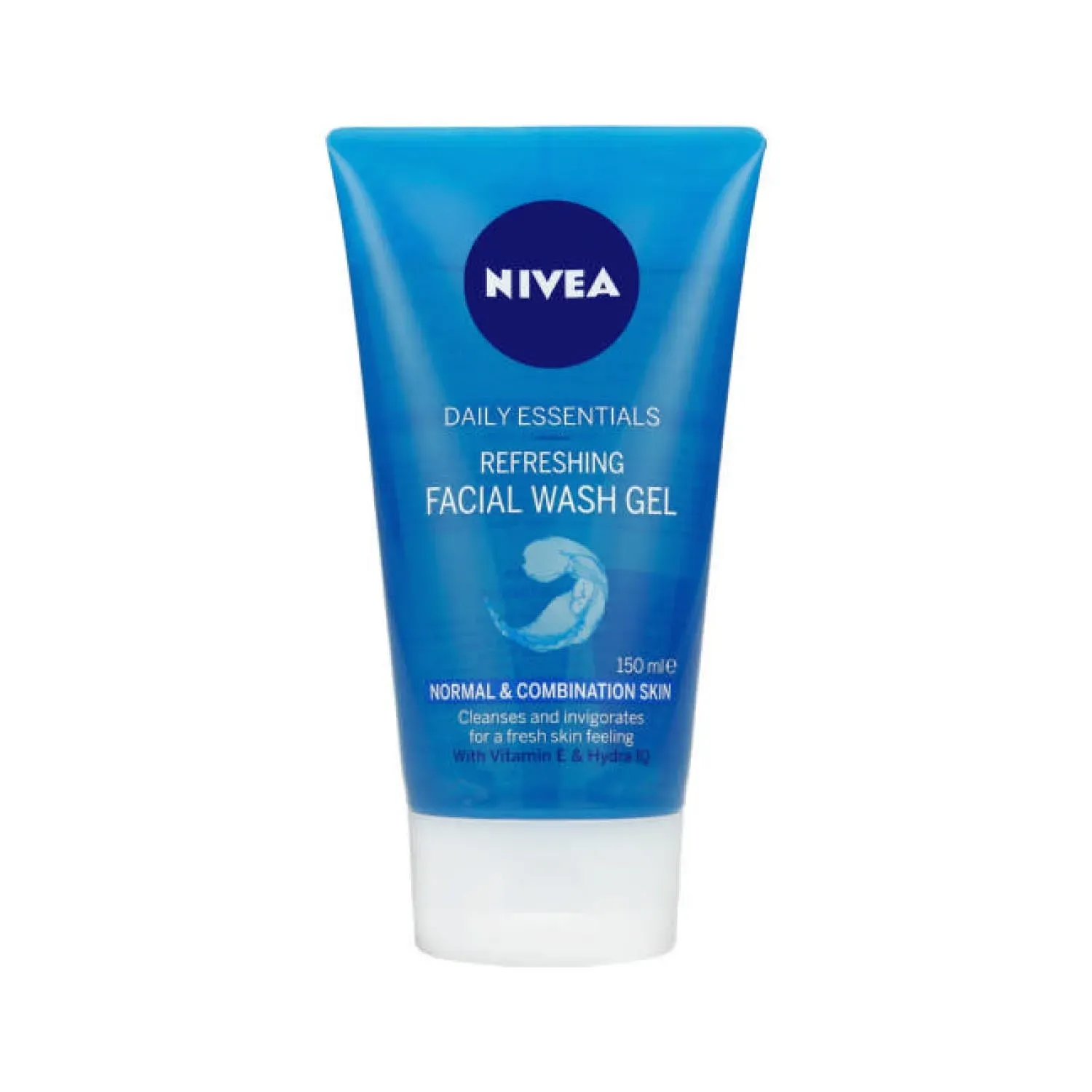 Front of NIVEA Daily Essentials Refreshing Facial Wash Gel 150ml tube