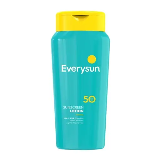 Front of Everysun Family Sunscreen Lotion SPF50 200ml bottle