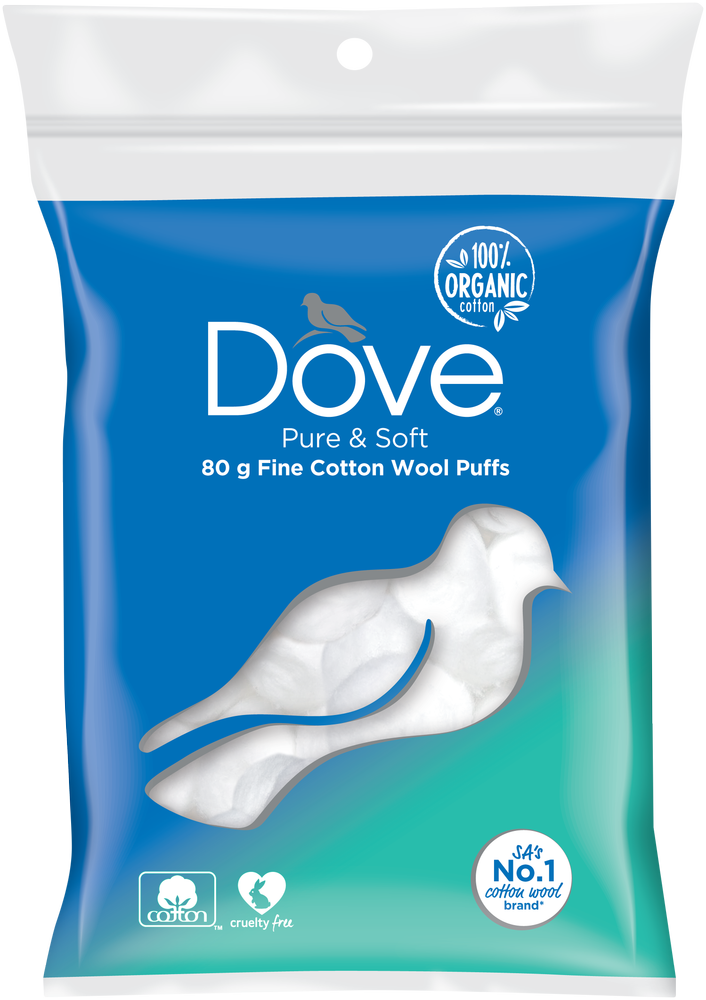 Dove Fine Cotton Wool Puffs 80g