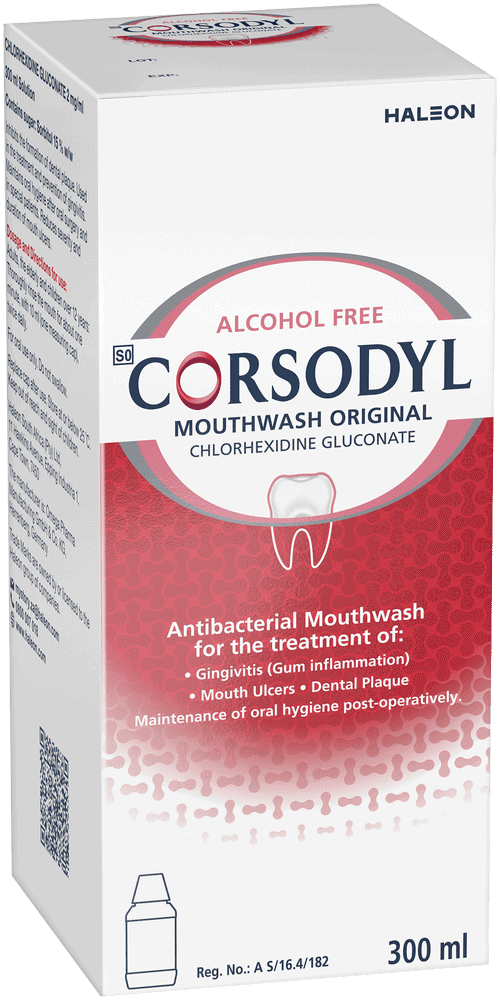 Corsodyl Original Alcohol Free Mouthwash 300ml