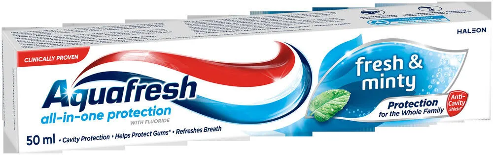 Aquafresh All-in-One Protection Fresh & Minty Fluoride Toothpaste 50ml