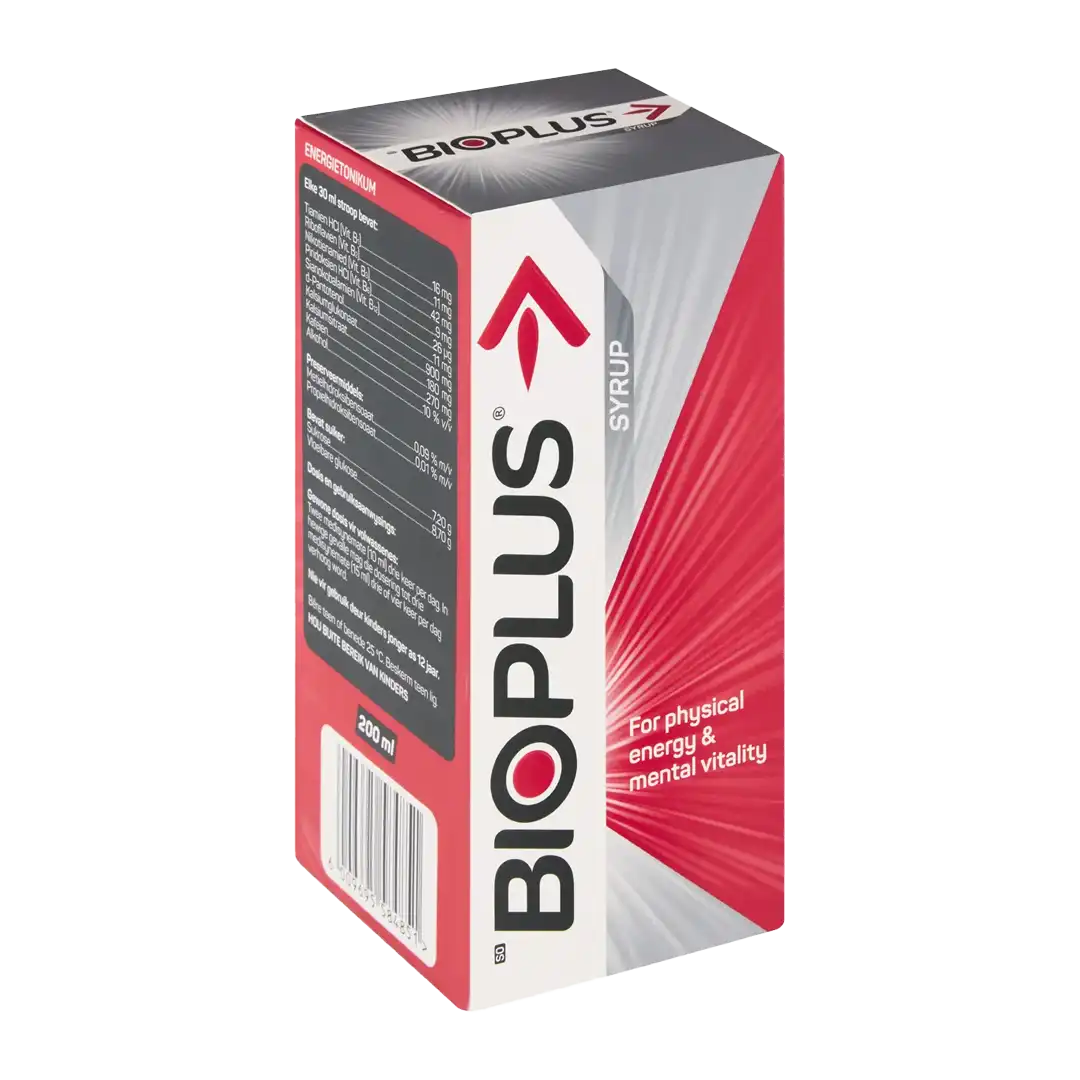 Front of Bioplus Original Syrup 200 ml box